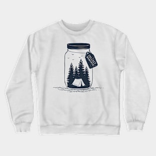 Collect Moments, Camping, Black Design Crewneck Sweatshirt